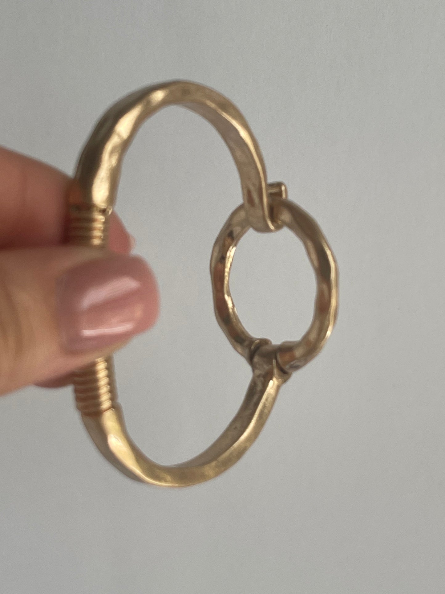 Gold Hammered Bangle Bracelet