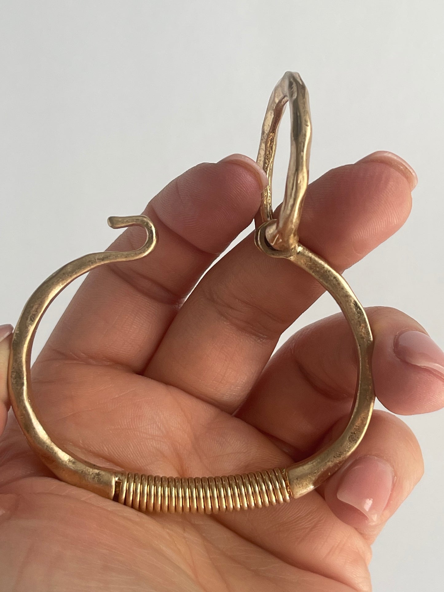Gold Hammered Bangle Bracelet