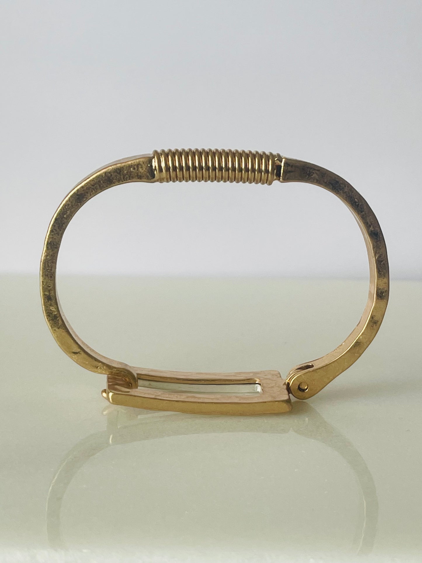 Hammered Two Tone Square Bracelet